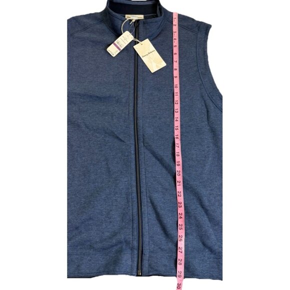 Tommy Bahama XXL Men's Reversible Full Zip Sweater Vest Flip Coast Blue NWT - Picture 5 of 9